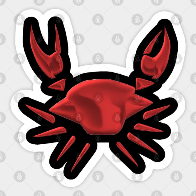 Shiny metal crab Sticker by Uberhunt Un-unique designs